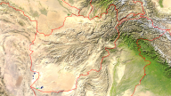 Afghanistan Satellit + Grenzen 1920x1080